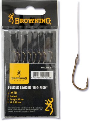 Browning Feeder Leader Big Fish Előkötött Horog