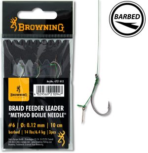 Browning Braid Feeder Leader Method Boilie Needle Horog