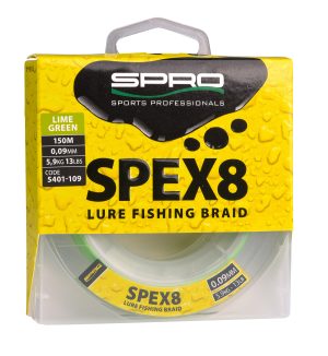 SPRO Spex8 Braid Lime Green 0.15mm 150M