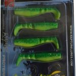 Rapture Slugger Shad Set 55 lime Yellow 4+2 db/csg, műcsali szett