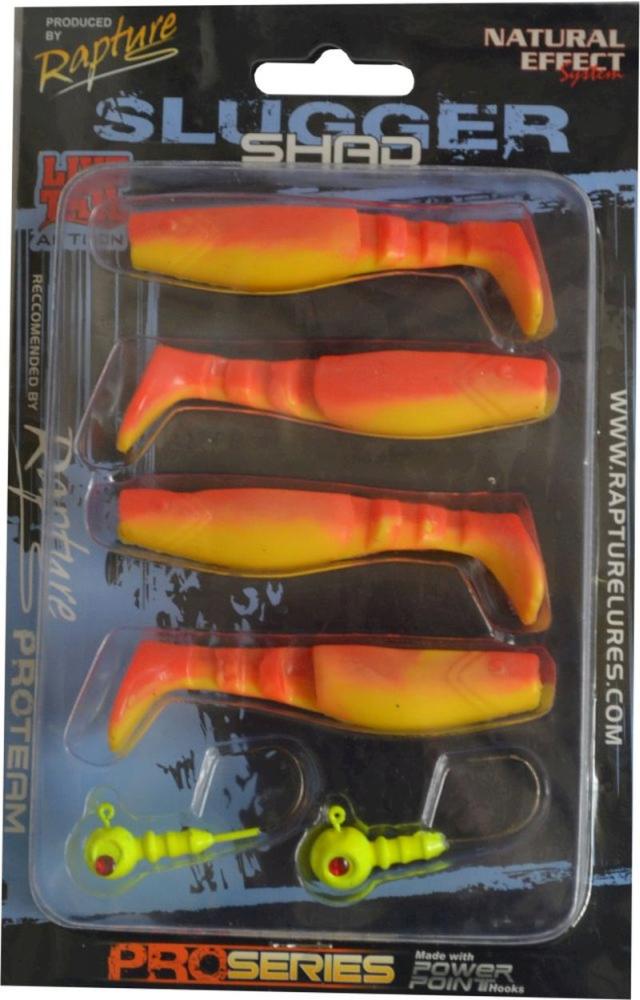 Rapture Slugger Shad Set 75 Flame Yellow 4+2 db/csg, műcsali szett