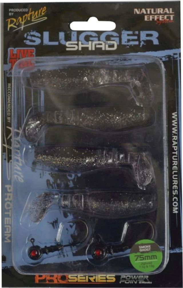 Rapture Slugger Shad Set 75 Smoke Ghost 4+2 db/csg, műcsali szett